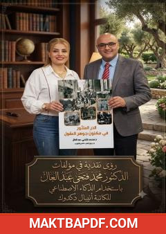 غلاف كتاب رؤى نقدية في مؤلفات الدكتور محمد فتحي عبد العال باستخدام الذكاء الاصطناعي